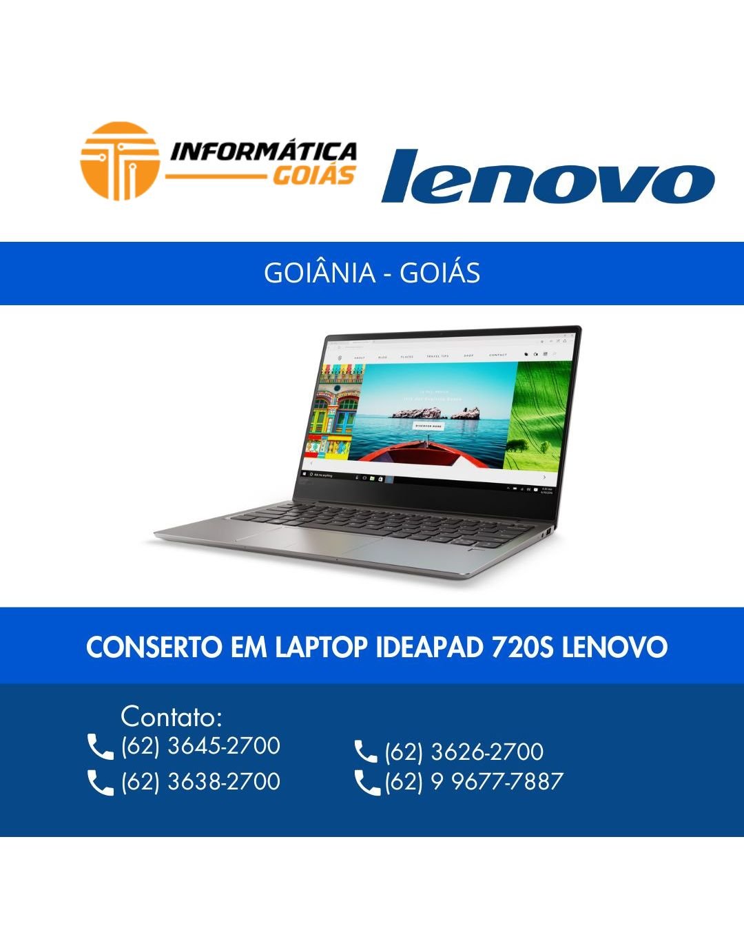 CONSERTO EM LAPTOP IDEAPAD 720S LENOVO